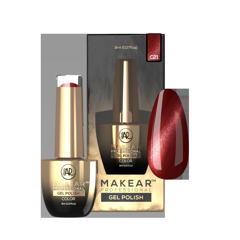 Makear Lakier Hybrydowy C21 Seria Cat Eye 8 ml