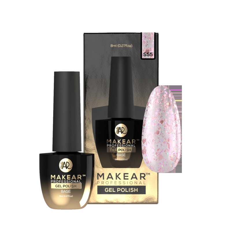 Makear Lakier Hybrydowy S55 Pink Aurora 8 ml