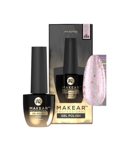 Makear Lakier Hybrydowy S55 Pink Aurora 8 ml