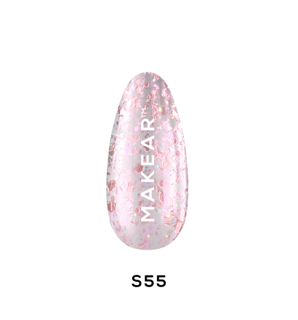 Makear Lakier Hybrydowy S55 Pink Aurora 8 ml