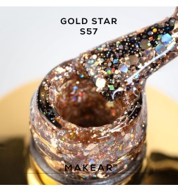 Makear Lakier Hybrydowy S57 Gold Star 8 ml