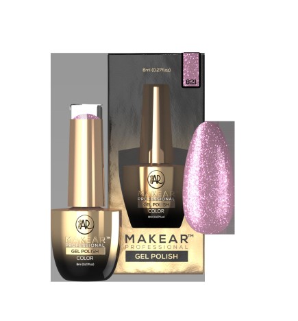 Makear Lakier Hybrydowy 821 Premium Glitter 8 ml