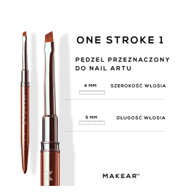 Makear Pędzel Do Nail Artu One Stroke 1