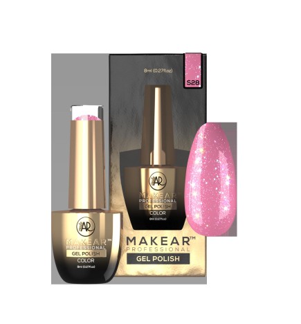 Makear Lakier Hybrydowy S28 Glitter 8Ml