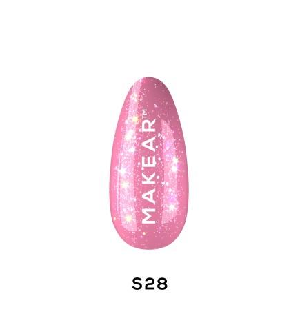 Makear Lakier Hybrydowy S28 Glitter 8Ml