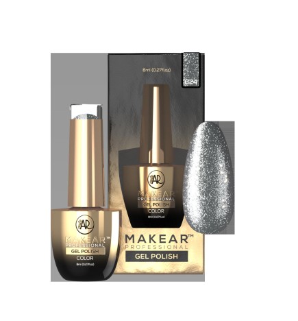 Makear Lakier Hybrydowy 824 Glitter 8Ml