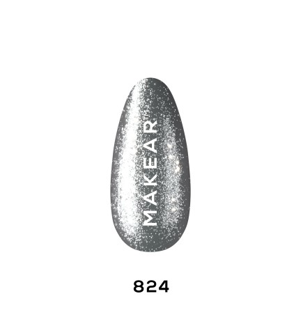 Makear Lakier Hybrydowy 824 Glitter 8Ml