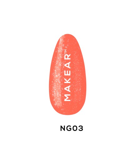 Makear Lakier Hybrydowy NG03 Glitter Neon 8Ml