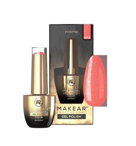 Makear Lakier Hybrydowy NG04 Glitter Neon 8Ml