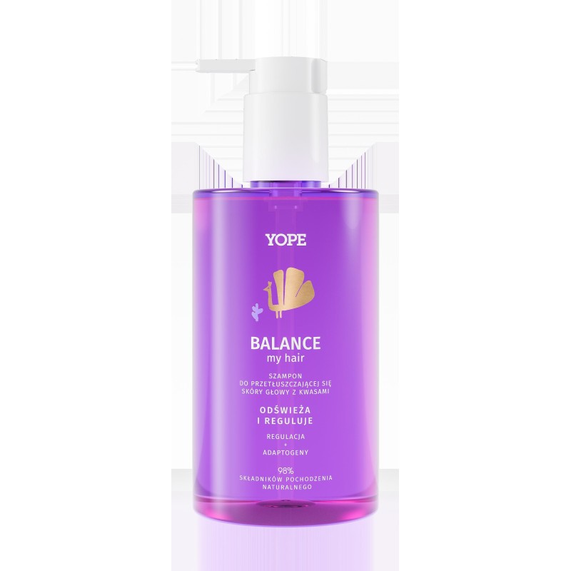 Yope Bounce Balance My Hair Szampon Do Przetłuszczającej Się Skóry Głowy 98% 300ml