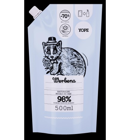 Yope Uzupełnienie Naturalne Mydło Do Rąk Werbena 98% 500ml