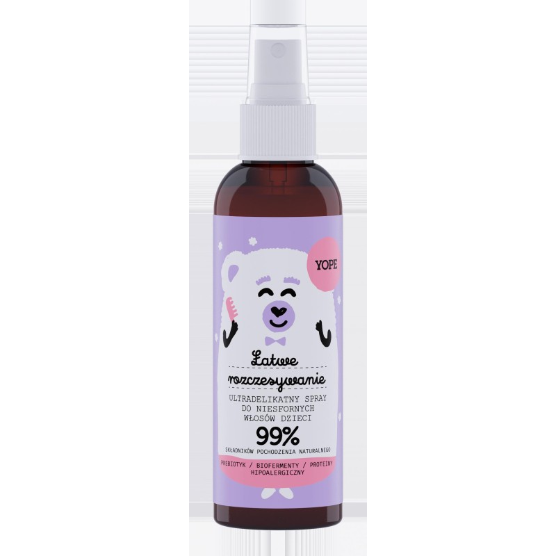 Yope Ultradelikatny Spray Do Niesfornych Włosów Dla Dzieci 99% 150 ml