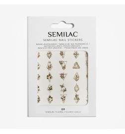 Semilac 09 Floral Gold Nails Stickers