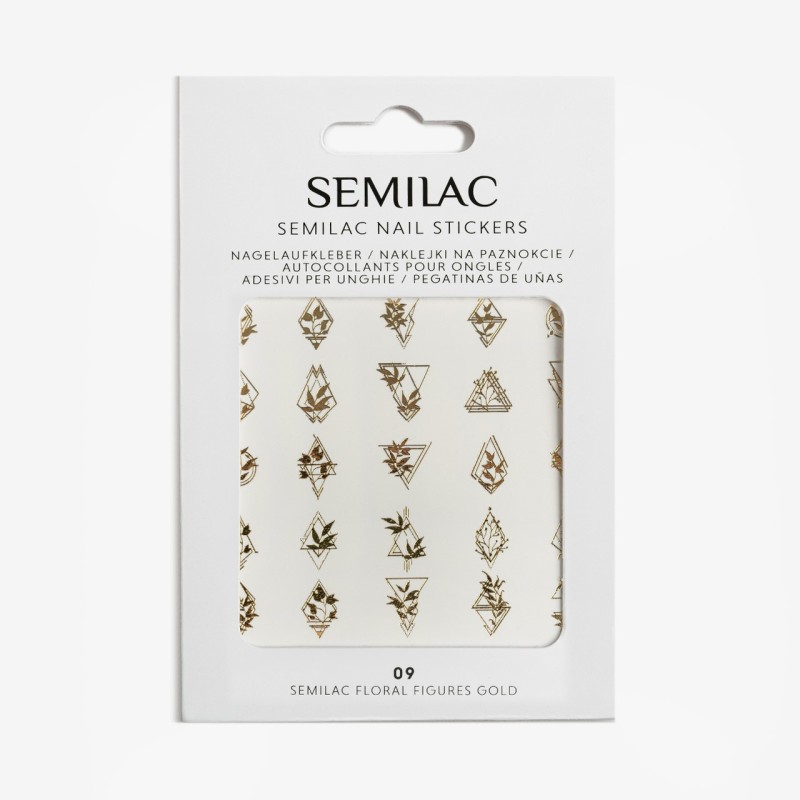 Semilac 09 Floral Gold Nails Stickers