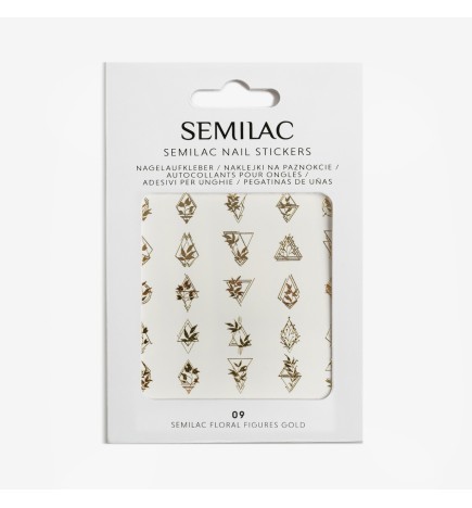 Semilac 09 Floral Gold Nails Stickers