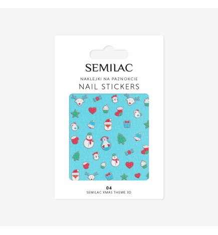 Semilac 04 Xmas Theme 3D Nails Stickers