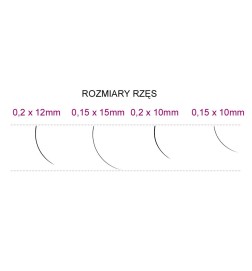 Syis - rzęsy J 0,15 x 10 mm 0.25 g