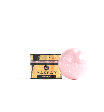 Makear GG22 - Żel Z Brokatem I Folią Gel&Go Pink Glitter 15ml