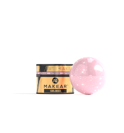 Makear GG23 - Żel Z Brokatem I Folią Gel&Go Glitter Rose 15ml