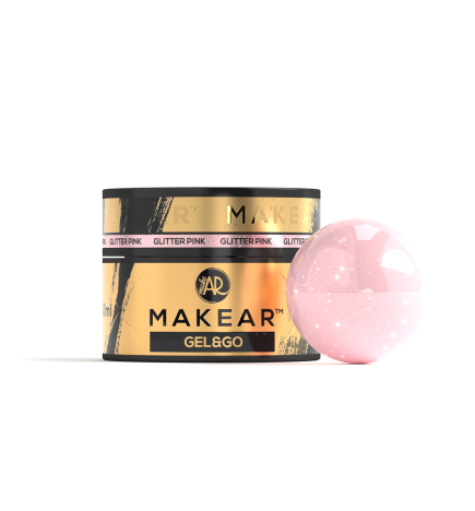 Makear GG22 - Żel Z Brokatem I Folią Gel&Go Glitter Pink 50ml