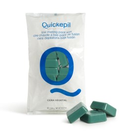 Quickepil wosk do depilacji twardy bezpaskowy do depilacji vegetal zielony 1 kg