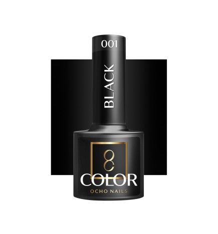 OCHO NAILS Lakier hybrydowy black 002 -5 g