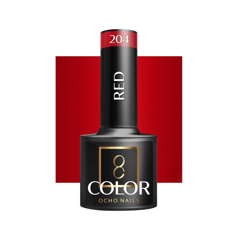 OCHO NAILS Lakier hybrydowy red 204 -5 g