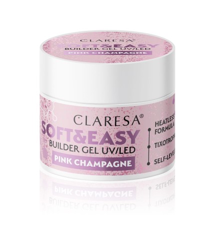 Claresa - Żel budujący SOFT&EASY Builder Gel Pink Champagne 90g