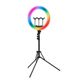 GLOW lampa pierścieniowa ring 18" RGB bsc ze statywem 45W