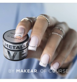 Makear Żel Do Zdobień Metallic Gel Silver 5ml