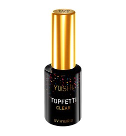 Yoshi - Uv Top Topfetti Clear Top Z Kolorową Drobiną, Wykończenie Błysk 10ml