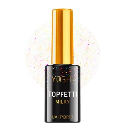 Yoshi - Uv Top Topfetti Milky Top Z Kolorową Drobiną, Wykończenie Mleczny 10ml