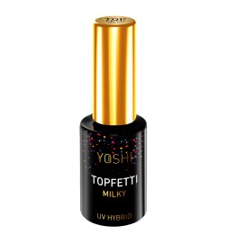 Yoshi - Uv Top Topfetti Milky Top Z Kolorową Drobiną, Wykończenie Mleczny 10ml