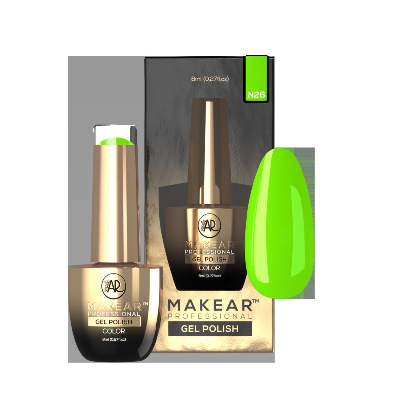 Makear Lakier Hybrydowy N26 Neon 8Ml