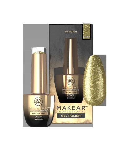 Makear Lakier Hybrydowy 806 Premium Glitter 8Ml