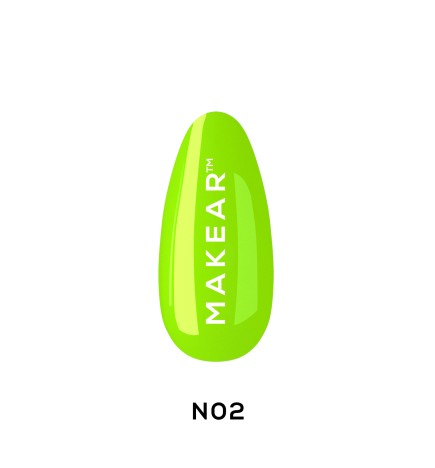 Makear Lakier Hybrydowy N02 Neon 8Ml