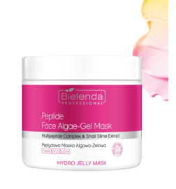 Bielenda Hydro Jelly Mask Przeciwzmarszczkowa Maska Algowo-Żelowa Peptydy & Śluz Ślimaka, 190g