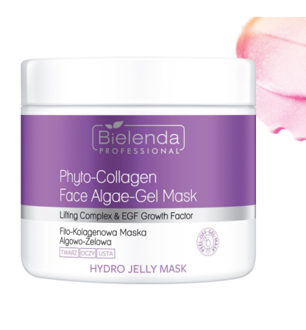 Bielenda Hydro Jelly Mask Ujędrniająca Maska Algowo-Żelowa Fito-Kolagen & Czynnik Wzrostu EGF, 190g