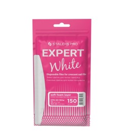 Staleks Pro Expert White DFE-40-150W Nakładki Jednorazowe Białe Do Pilnika Półksiężyc Gradacja 150 30 Sztuk