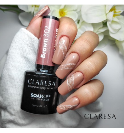 Claresa - Lakier Hybrydowy BROWN 302 -5g