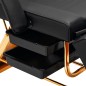 Fotel Kosmetyczny SILLON 202 gold pro czarny