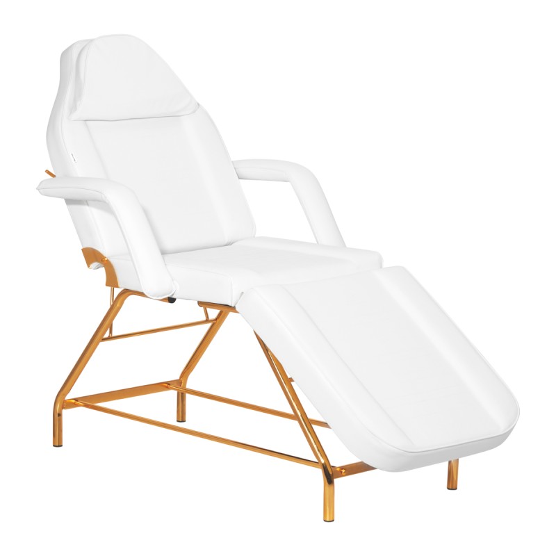 Fotel Kosmetyczny SILLON 211 gold pro biały