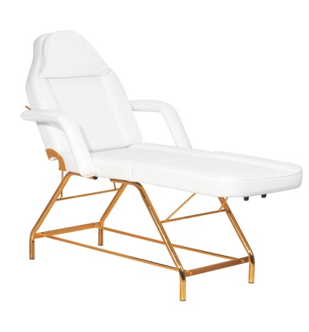 Fotel Kosmetyczny SILLON 211 gold pro biały