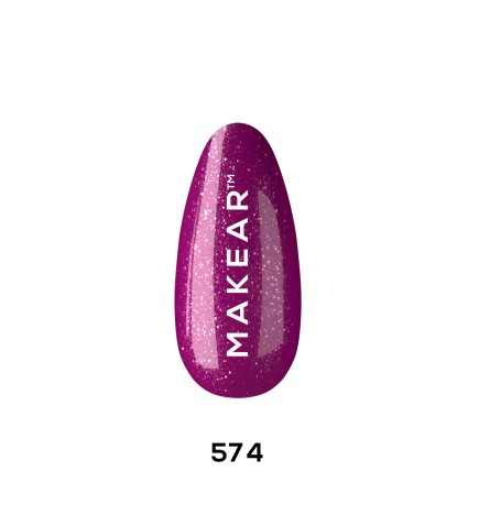 Makear Lakier Hybrydowy 574 Glitter 8Ml