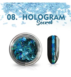 Pyłek Do Paznokci Hologram Secret Nr 08