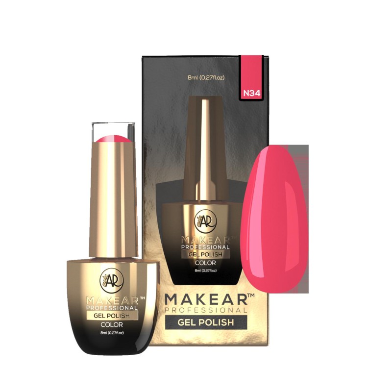 Makear Lakier Hybrydowy N34 Neon 8Ml