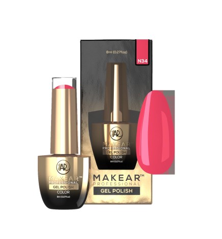 Makear Lakier Hybrydowy N34 Neon 8Ml