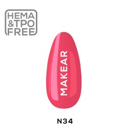 Makear Lakier Hybrydowy N34 Neon 8Ml