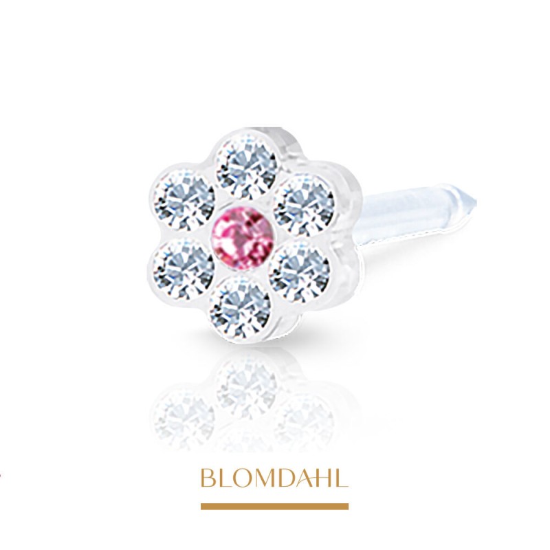 Blomdahl -Kolczyk Daisy Crystal/ Rose 5 mm Para