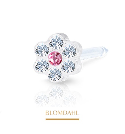 Blomdahl -Kolczyk Daisy Crystal/ Rose 5 mm Para